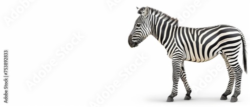 a close up of a zebra on a white background with a black and white image of it s head.
