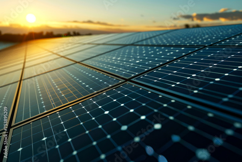 solar panels. solar panels. production of green environmental energy. close-up