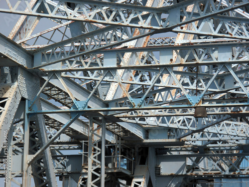 Detail of the metallic struture of the Harbour bridge - Victoria - Vancouver island - British Columbia - Canada photo