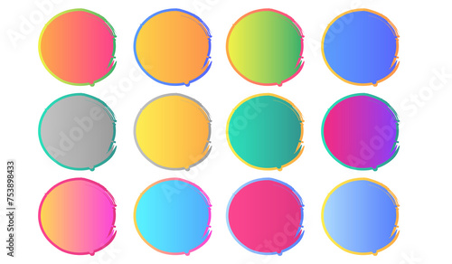 round colorful shape