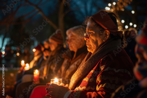 Elders Holding Vigil Candles
