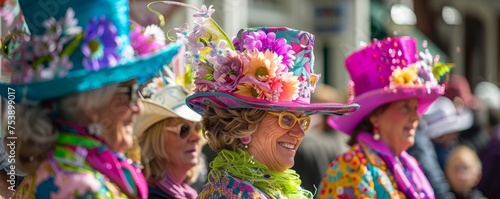 Small Town Charm: Families and Friends Gather for the Vibrant Easter Parade on Main Street