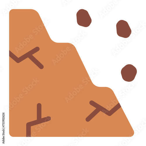 Erosion landslide icon