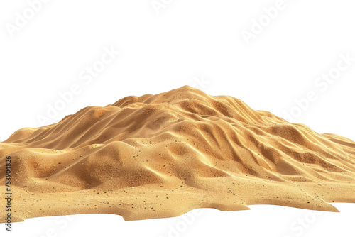 Desert Sand Dune Isolated On Transparent Background