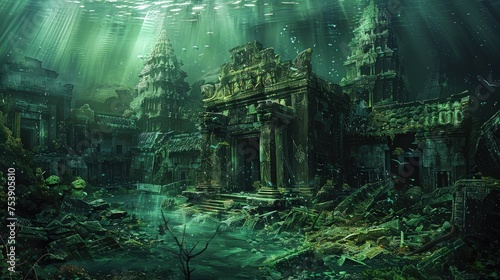 Ancient Marvels Beneath the Sea: Submerged Civilization Ruins © pengedarseni