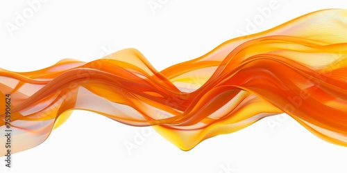 A long orange wave with a white background