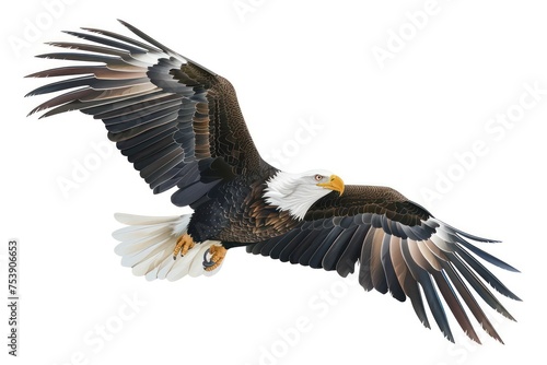 eagle with wings spread ready to fly