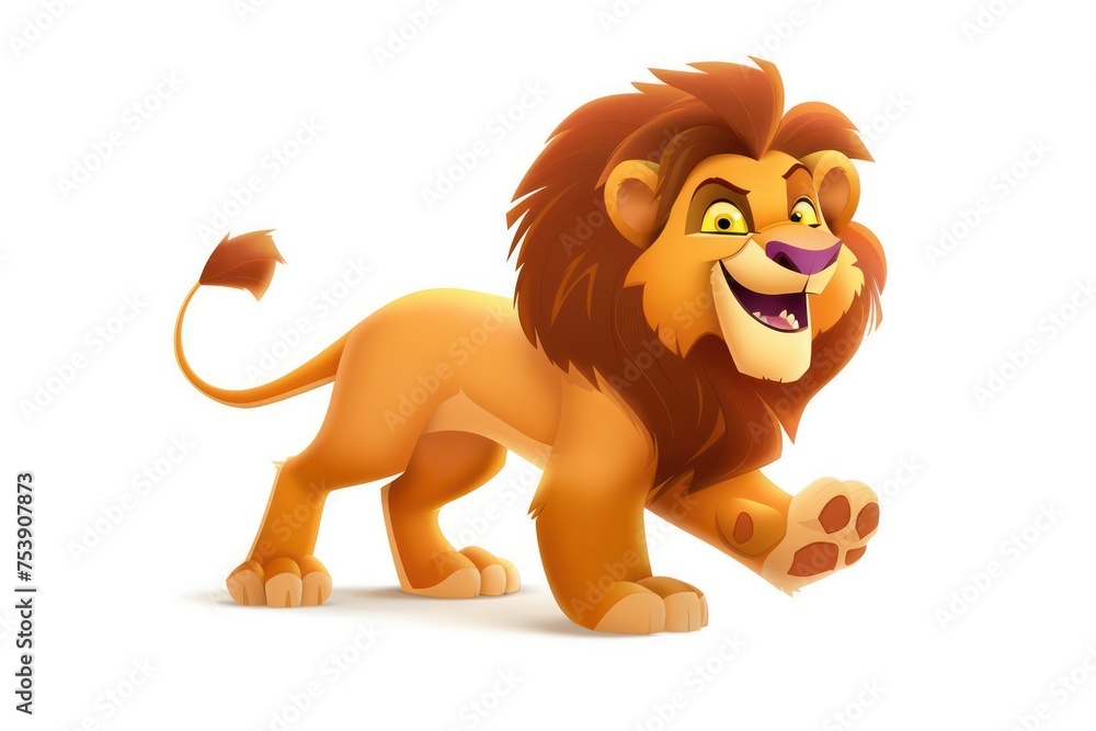 cartoon lion manoeuvering towards image cartoon lion manoeuvering towards image