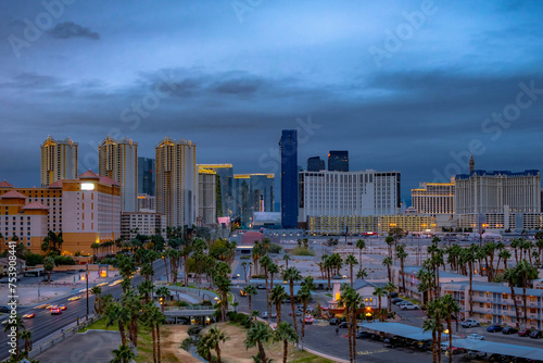Vegas Vibes: 4K Ultra HD Image of Las Vegas Moody Cityscape on the Strip in the Evening