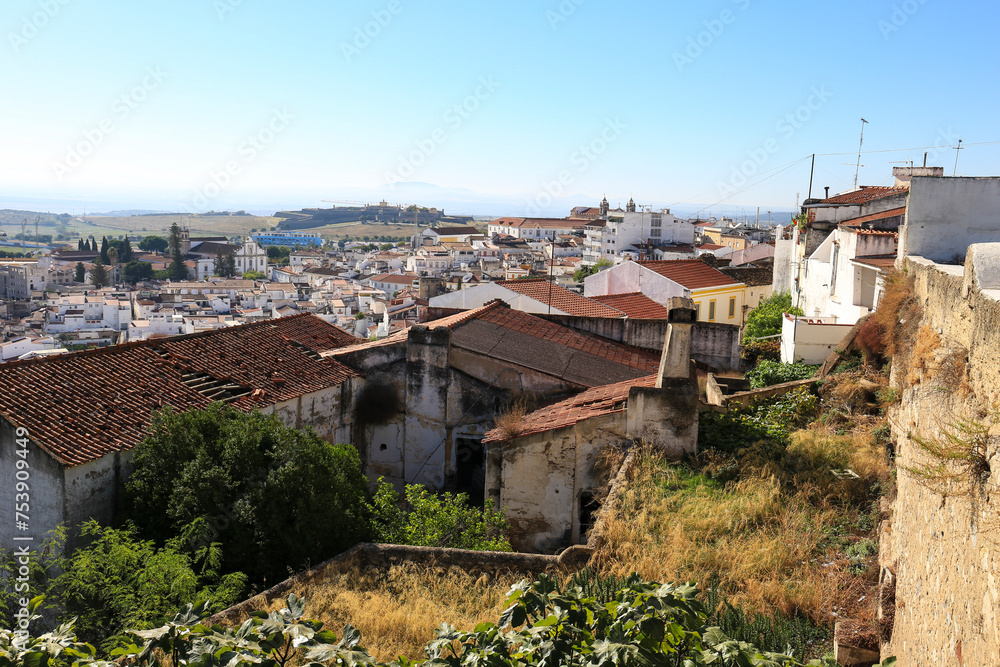 Panoramic view of the old town of Elvas