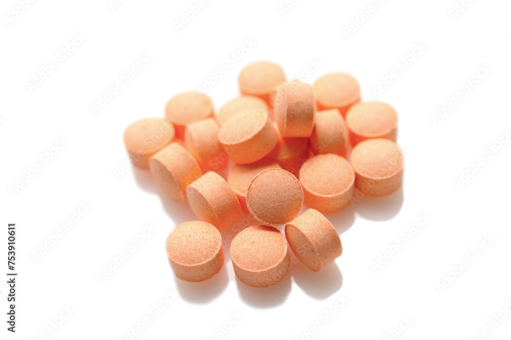 Health Boost: 4K Ultra HD Image of Close-Up Vitamin C Pills Health Boost: 4K Ultra HD Image of Close-Up Vitamin C Pills
