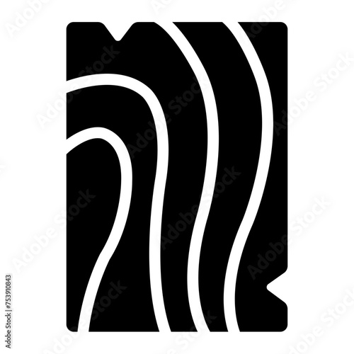 Wood lumber material icon