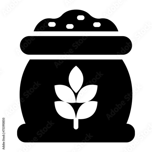 Wheat grain sacks icon