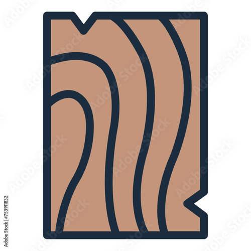 Wood lumber material icon