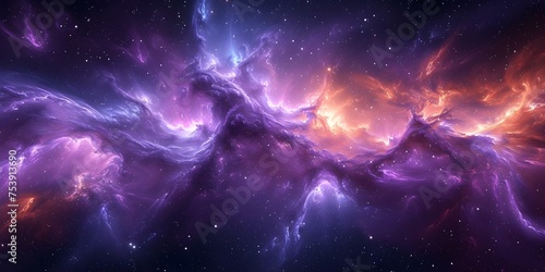 Mesmerizing Purple Cosmic Swirls on Vibrant Galactic Backdrop. Concept Cosmic Swirls  Purple Hues  Vibrant Backdrop  Galactic Theme