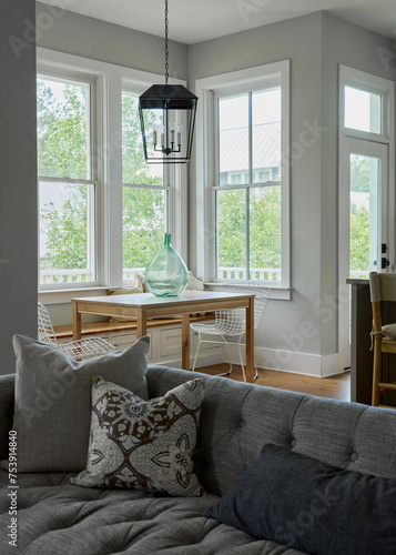 Cozy, eat-in dining area in farmhouse kitchen