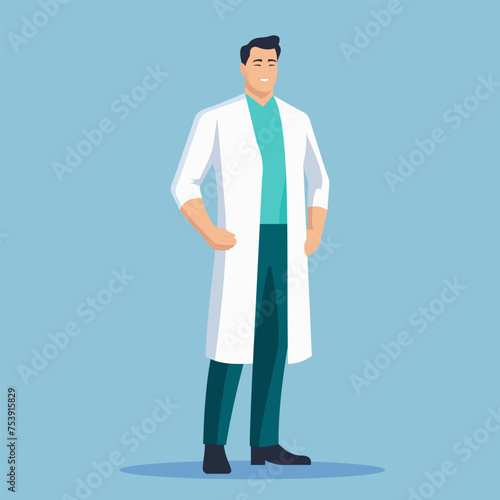 Male doctor. Medicine concept illustration