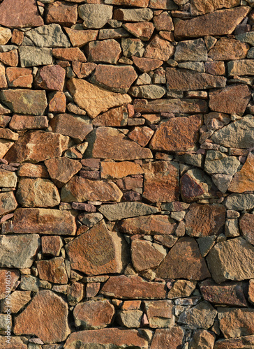 Dry stone wall background photo