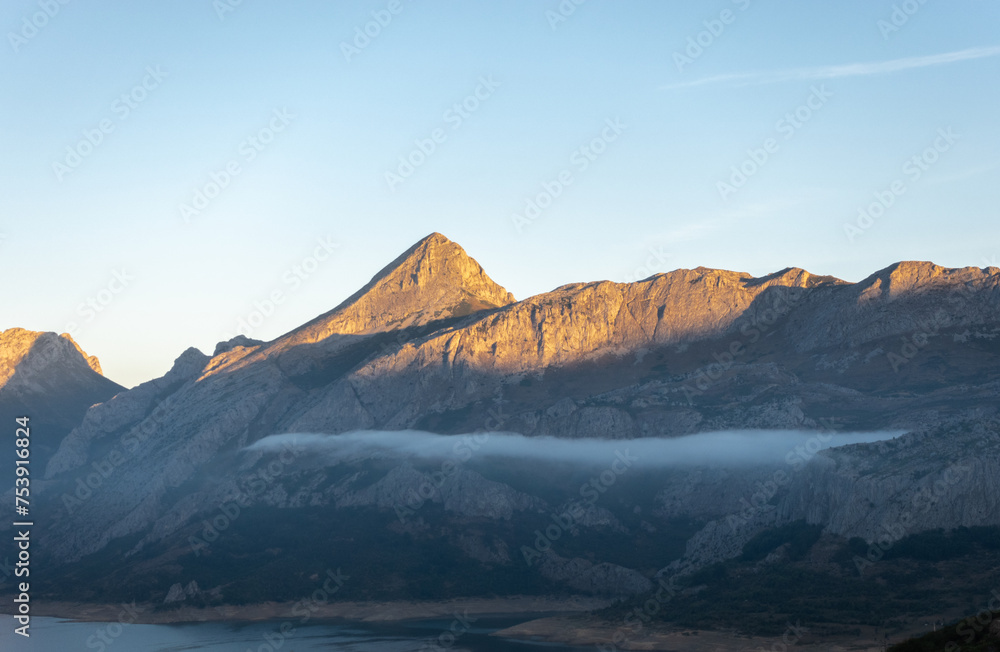 Cantabrian mountains during golden light Cantabrian mountains during golden light