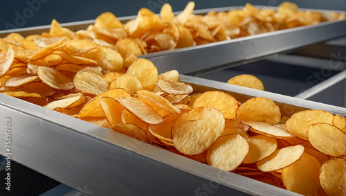 potato chips conveyor line photo