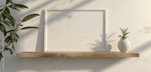frame mockup with flowers and plants