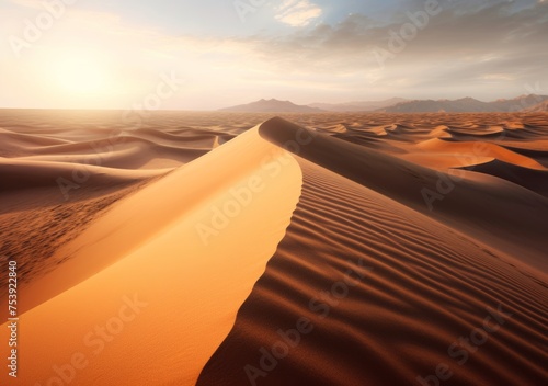 Eternal Sands: Wander through the timeless beauty of endless deserts, where shifting dunes create a mesmerizing landscape.