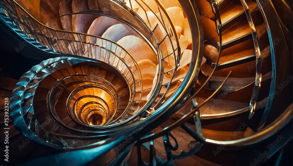 Fototapeta premium chic swirl staircase spiral