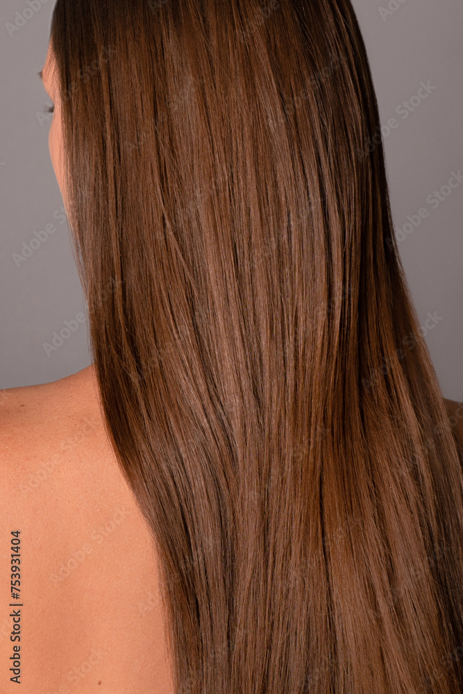 Long brown smooth hair