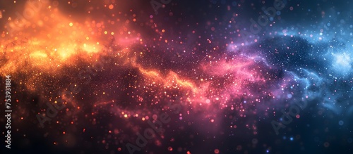 Dynamic Galaxy Background with Glowing Particles and Swirling Patterns, To provide a visually striking and dynamic background for scifi or fantasy