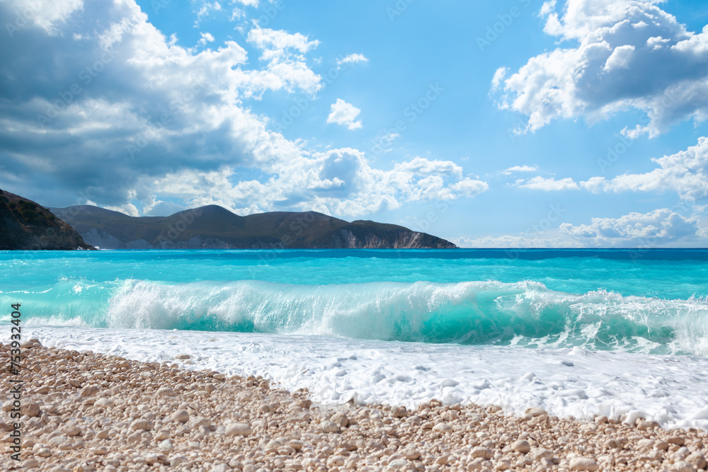 Myrtos beach, Kefalonia, Greece Myrtos beach, Kefalonia, Greece