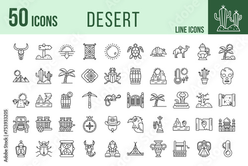 Desert Icons Set