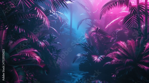 Neon Jungle Background