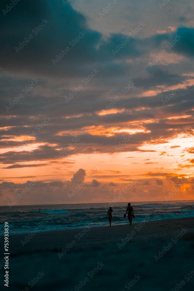 Magic orange sunset view.
A sunset is a natural phenomenon that occurs daily as the sun dips below the horizon, marking the end of daylight hours. It is a breathtaking and often picturesque event 