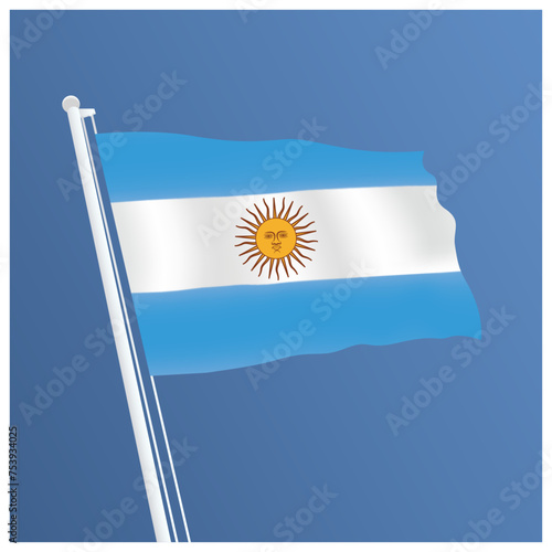 Argentina Waving Flag Design and Argentina Flag Design