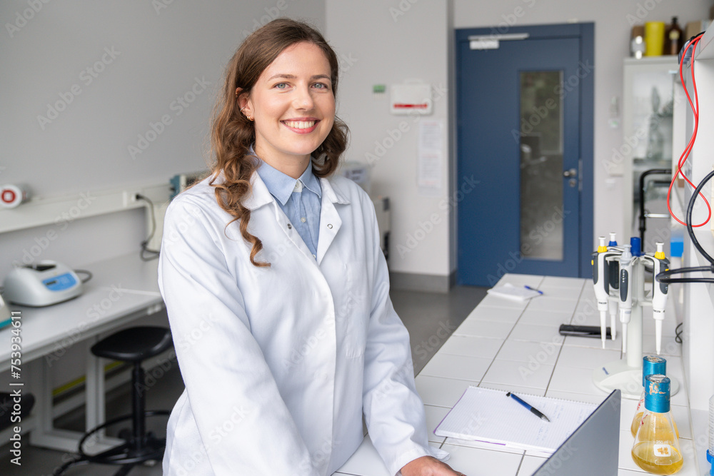 Female Scientist Portrait In Laboratory Female Scientist Portrait In Laboratory