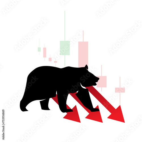 bearish market trend concept. vector illustration