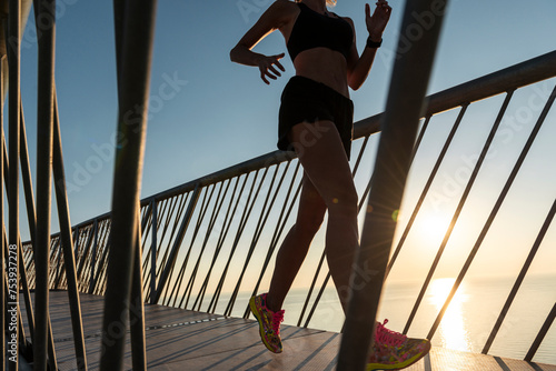 Woman jogging photo
