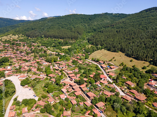 Aerial view of village of Zheravna, Bulgaria photo