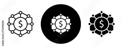 Business modeling outline icon collection or set. Business modeling Thin vector line art