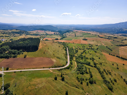 Aerial view of village of Zheravna  Bulgaria