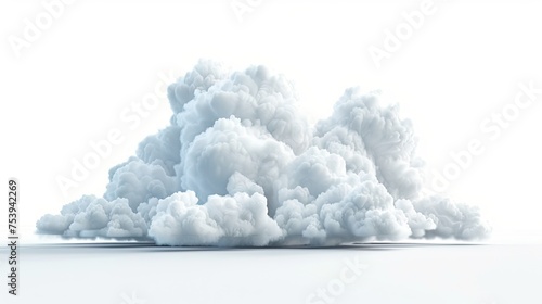 White Cloud Isolated On White Background
