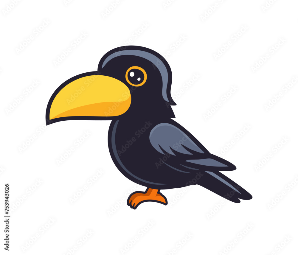 Naklejka premium cute crow with good quality and design