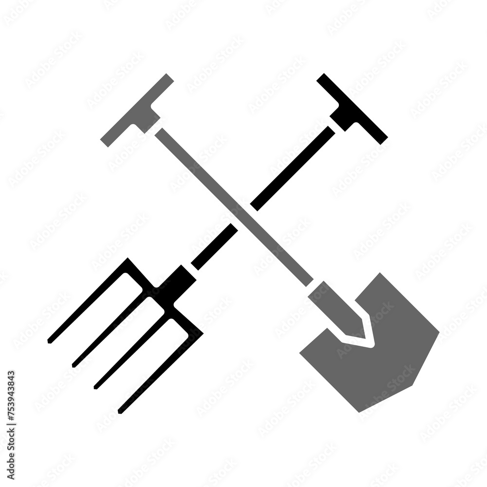 Shovel and fork garden PNG Shovel and fork garden PNG
