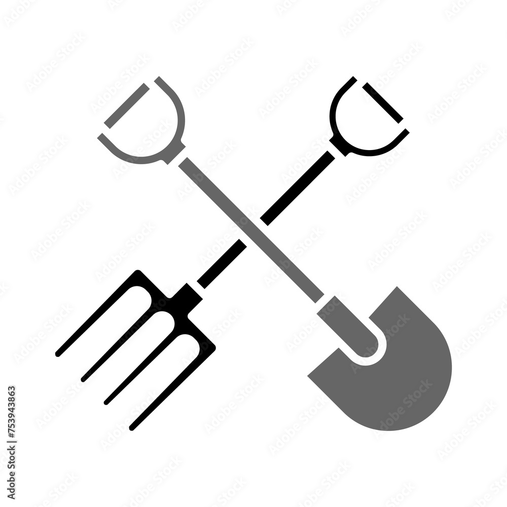 Shovel and fork garden PNG Shovel and fork garden PNG