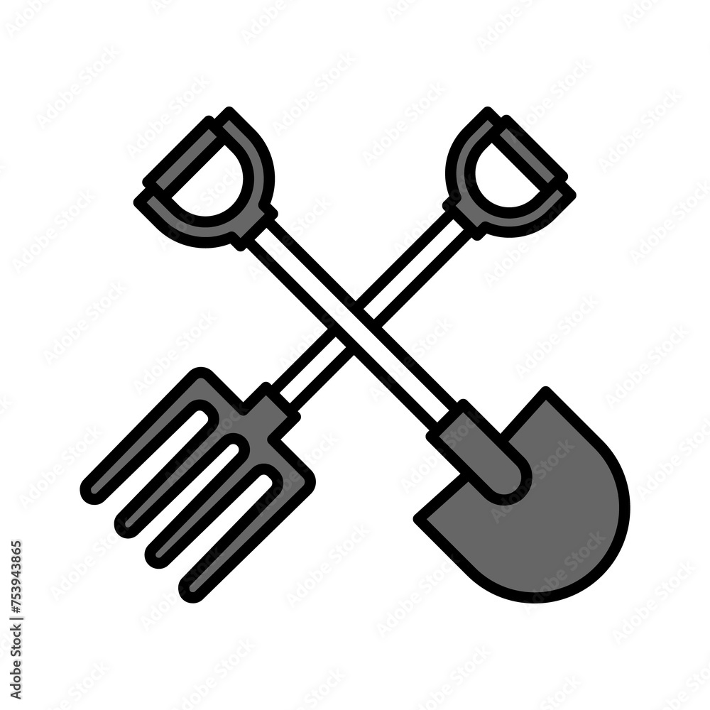 Shovel and fork garden PNG Shovel and fork garden PNG