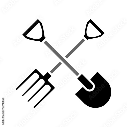 Shovel and fork garden PNG