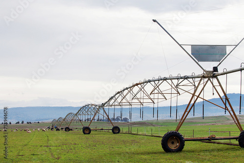 Large irrigation system across a paddock