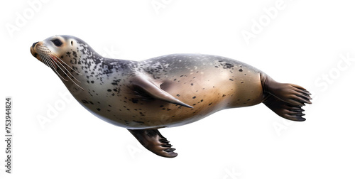A seal is swimming in the ocean