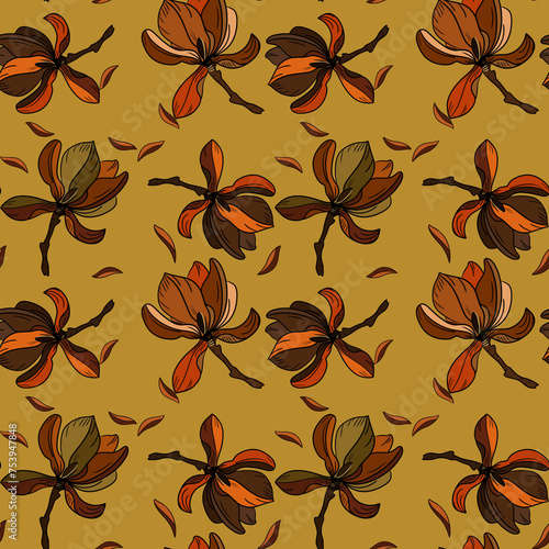 Magnolia flower pattern