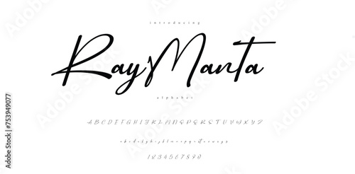 handwriting elegant script font alphabet
